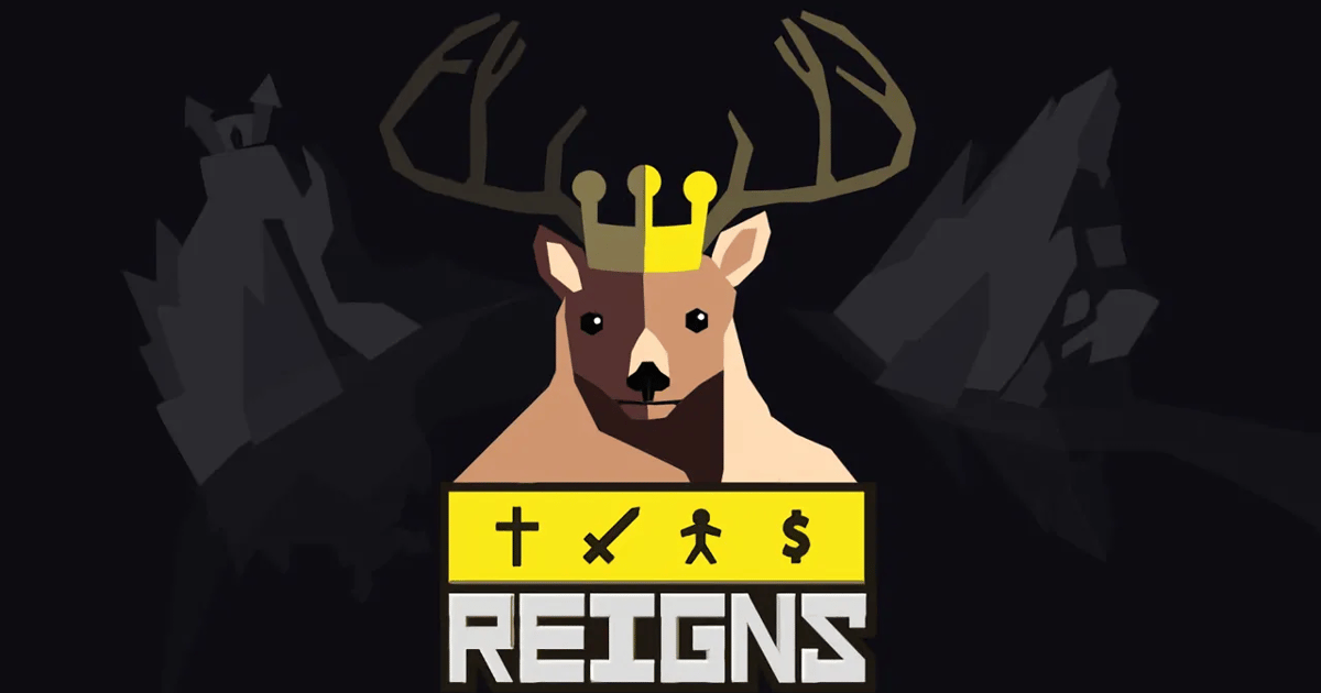 The crowned deer artwork and title treatment for Nerial's Reigns.